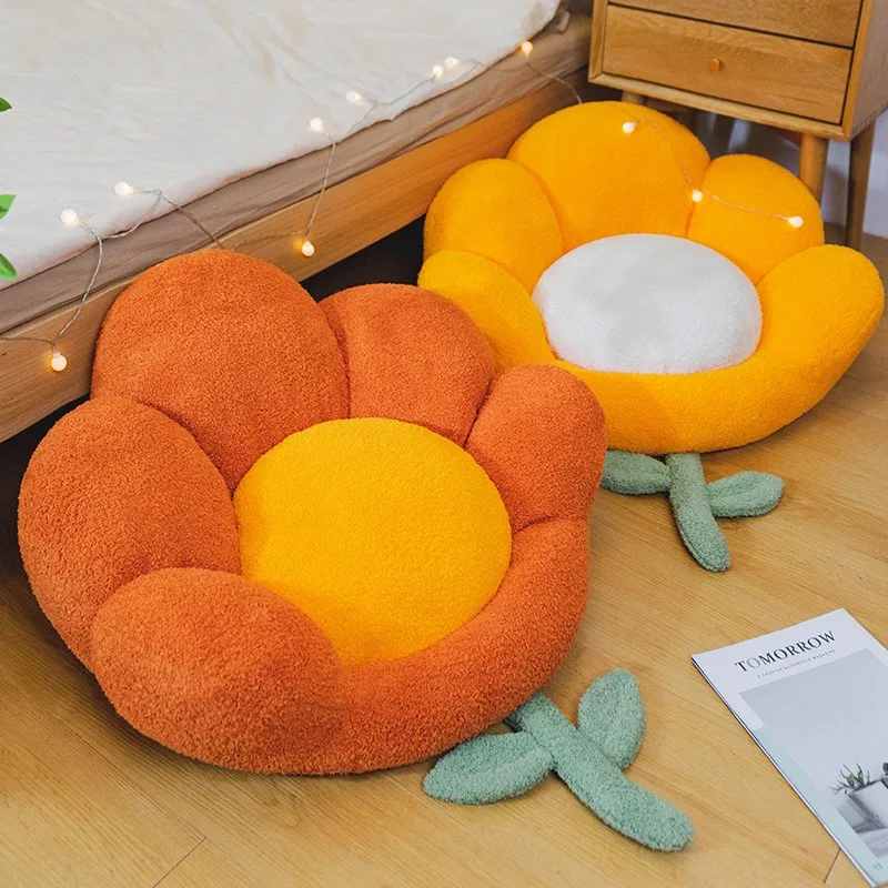 

Flower Cushion Cute Pillow Bedroom Tatami Bay Window Floor Cushions Plush Fluffy Soft Throw Pillows Lovely Office Chair 2023