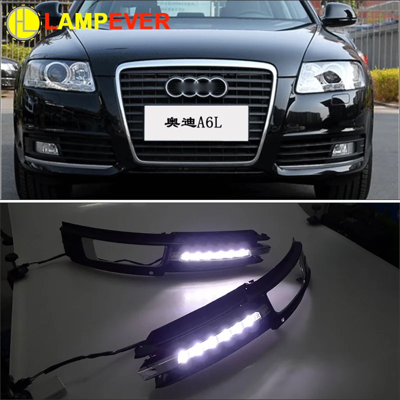 

Car DRL kit for Audi A6 A6L 2009~2011 LED Daytime Running Light bar Super Bright fog Daylight for car led drl 12v