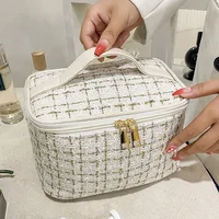 Nouveau Sac à Maquillage Tricoté pour Femme 2026 – Trousse de Maquillage Portable et Tendance Grande Capacité BX100 4