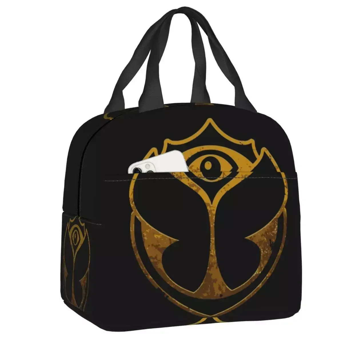 

2024 New Tomorrowland Insulated Lunch Tote Bag For Women Electronic Dance Print Resuable Cooler Thermal Food Lunch Box School