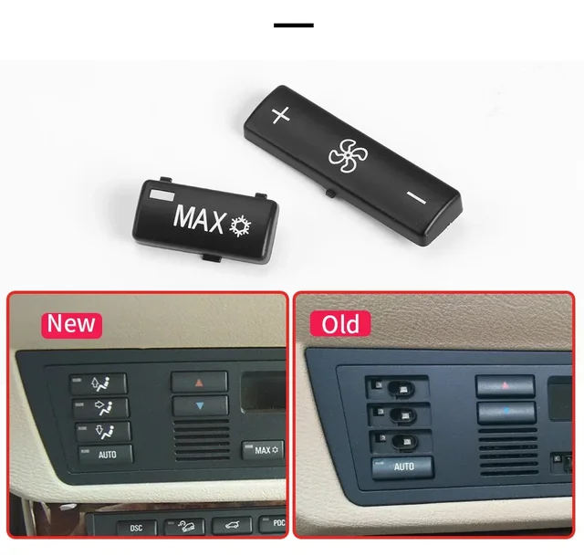 For BMW E39 E53 X5 Replacement Push Buttons Caps A/c Climate