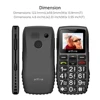 Artfone C1+ Bar Senior Mobile Phone With Free Charging Dock Big Rubber Keypad  For Elderly Dual Sim One Key SOS FM 1400mAh Cell 6