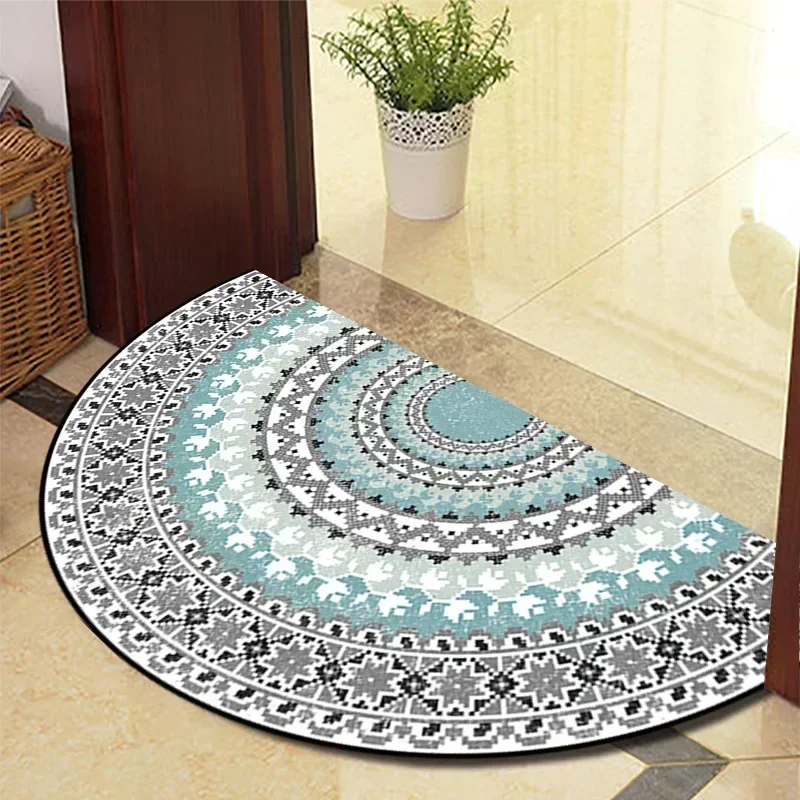 Retro Door Rug Semi-circular Floor Mat European Style Carpet for Living Room Indoor Door Entrance Mats Home Decor Alfombra - Image 6