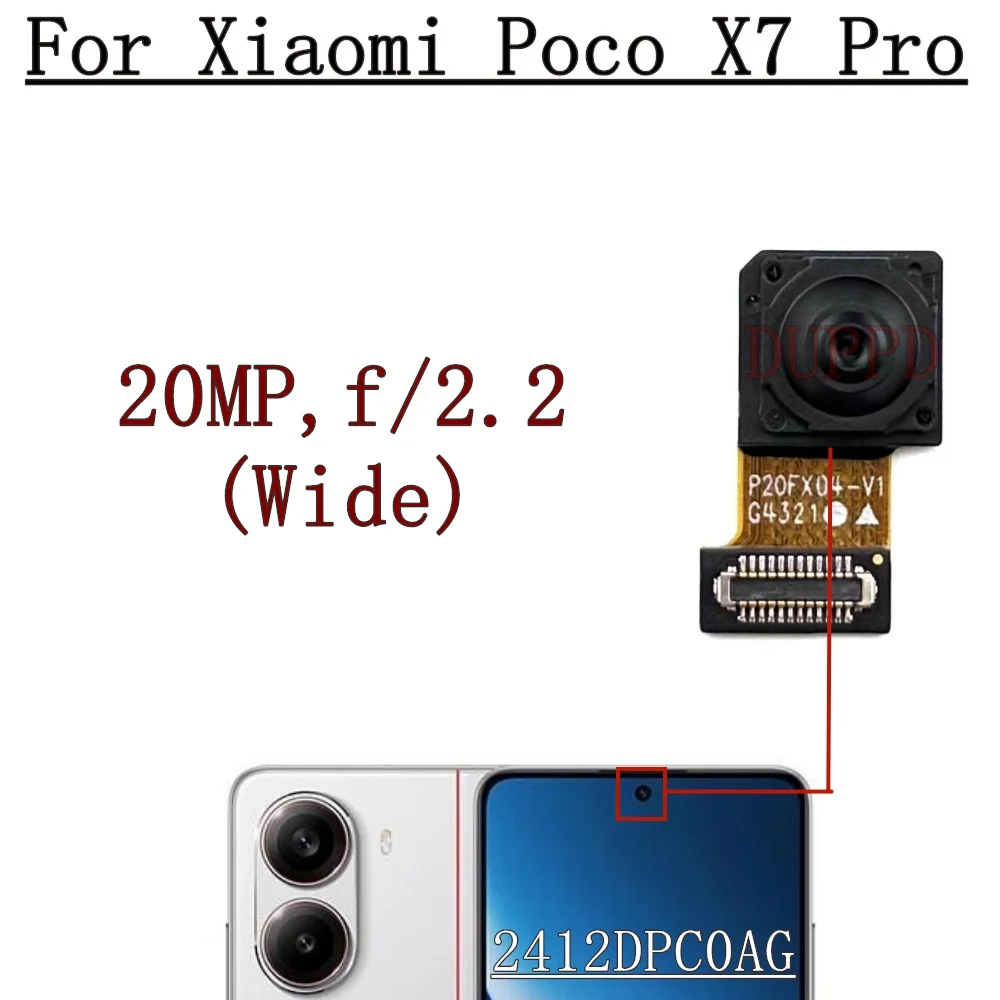 Front Rear Camera Module For Xiaomi Poco X7 Pro 2412DPC0AG Frontal