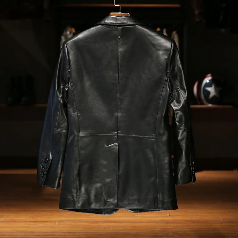 High Quality Genuine Leather Suits Women\'s Black Sheepskin Jacket