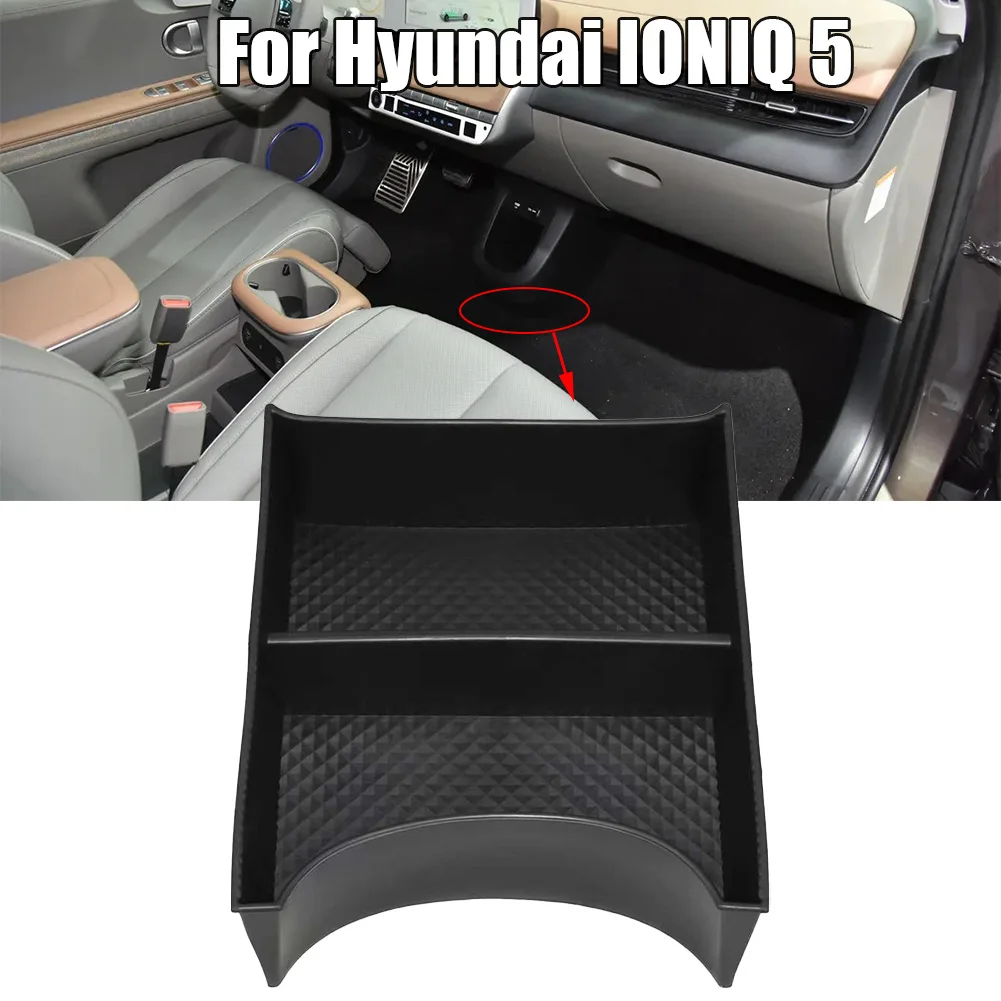 

Car Storage Box Lower Center Console Storage Box For Hyundai IONIQ 5 ABS Black Car Central Control Storage Box Anti-corrosion