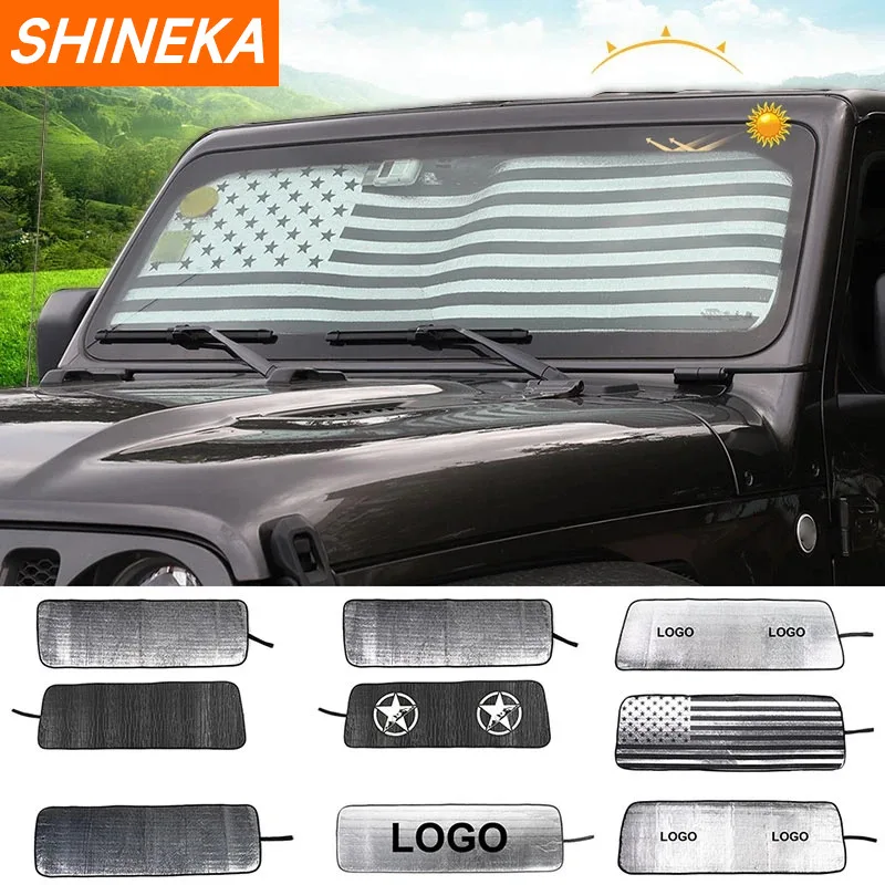 jeep　サンシェード　メーカーアクセサリー MOPAR純正 専用設計 JEEP ロゴ入 サンシェード 吸盤不要