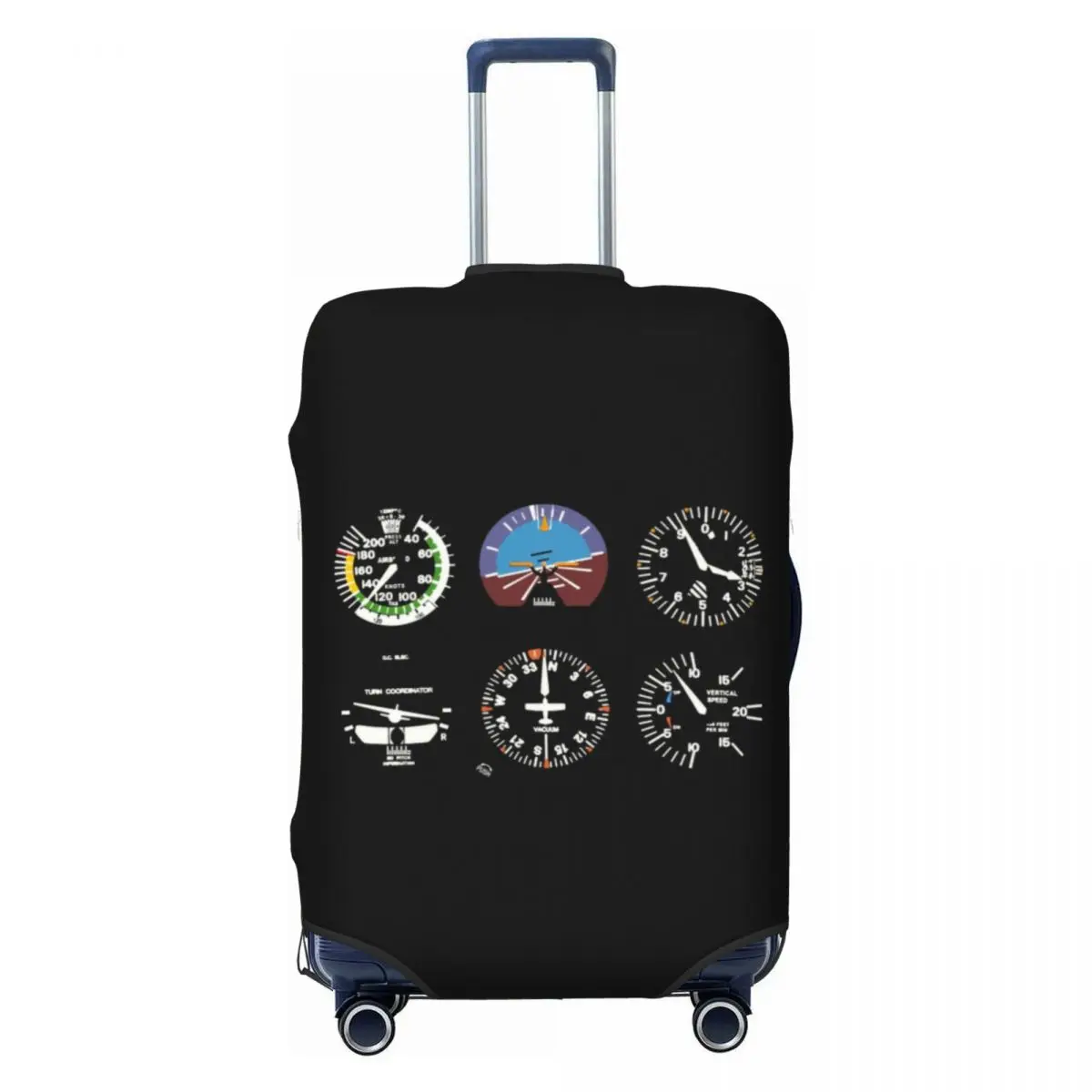 

Cockpit Six Dials Flight Simulator Pilot Luggage Cover Elastic Airplane Travel Suitcase Protective Covers Suit For 18-32 inch