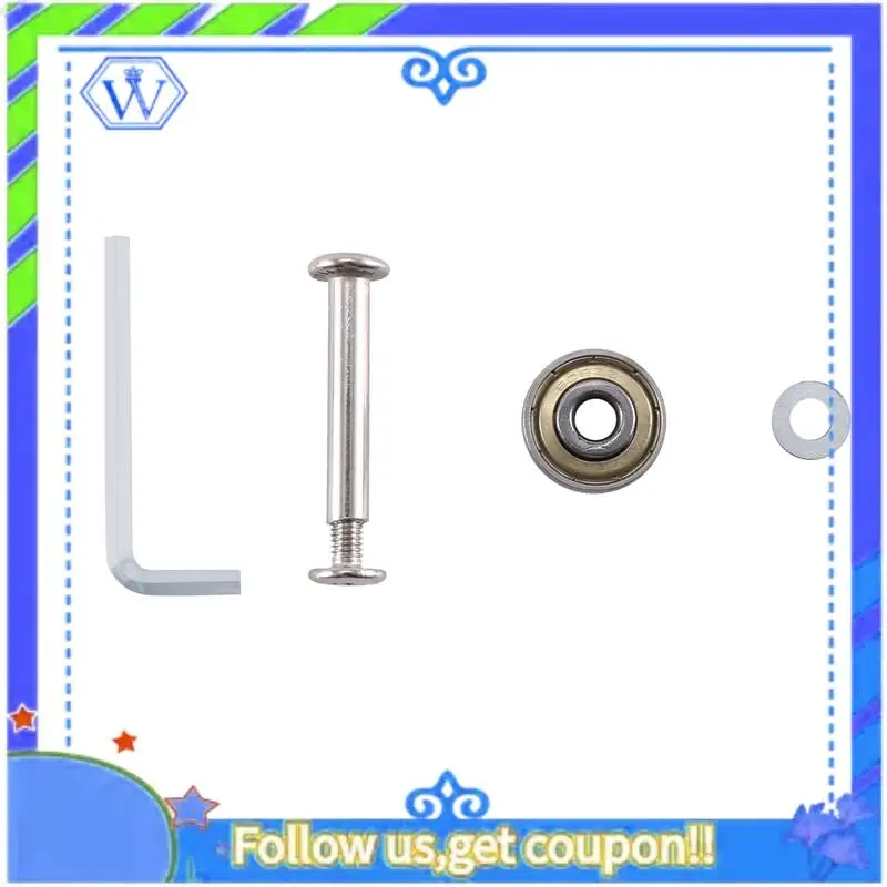 A55P-50 X 22 Mm 6개의 수하물 가방 교체 바퀴 세트, PU 회전 캐스터 휠 탄소강 베어링 수리 키트