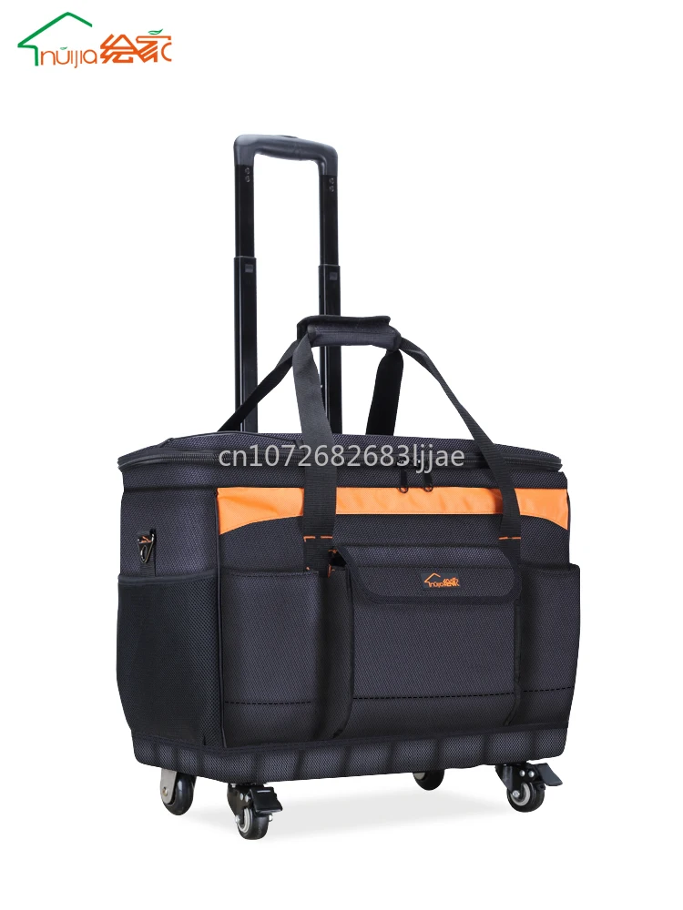 

Large Multifunctional Installation and Maintenance after-Sales Electrician Pouch Pulley Trolley Toolbox Trolley Kit