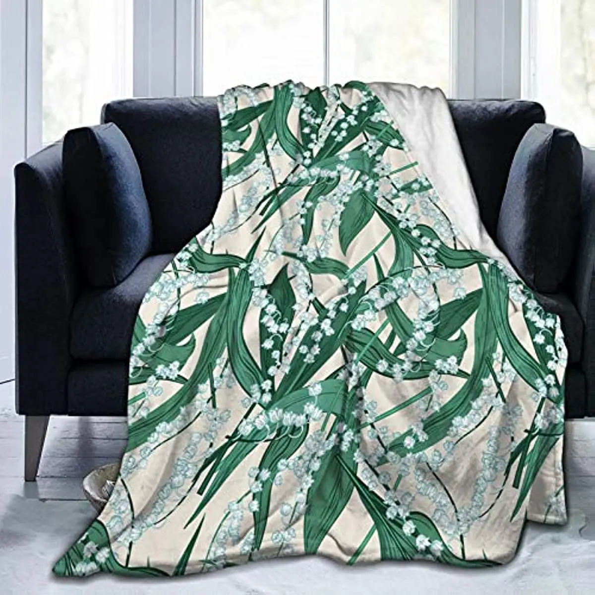 

Lily of The Valley Soft Throw Blanket All Season Microplush Warm Blankets Lightweight Tufted Fuzzy Flannel Fleece Throws Blanket