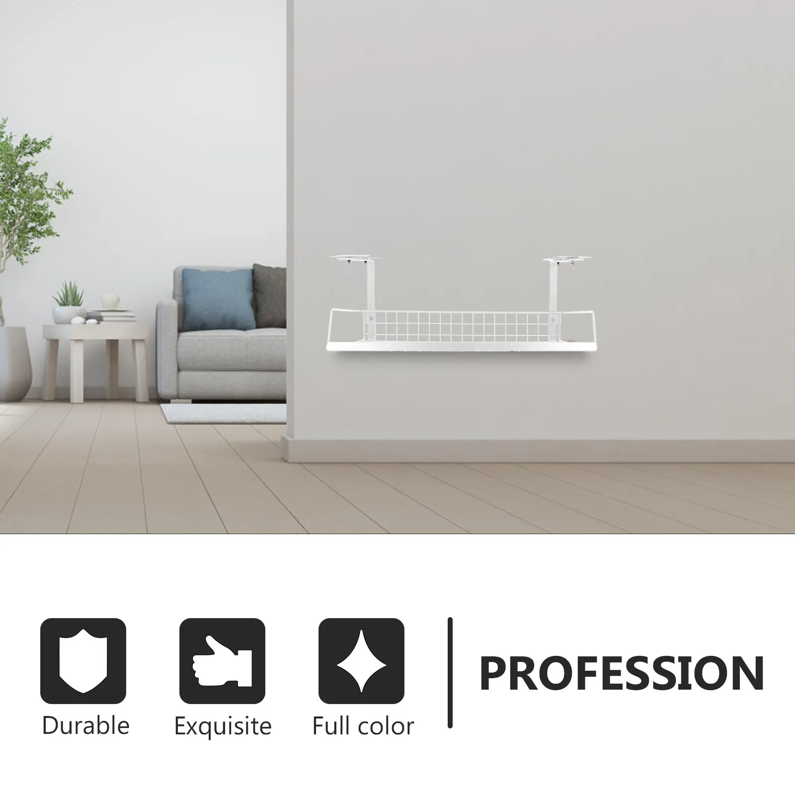 책상 아래 케이블 정리 바구니 소형 케이블 홀더 전원 코드 보관용 와이어 랙 정리함 책상 아래 와이어 홀더