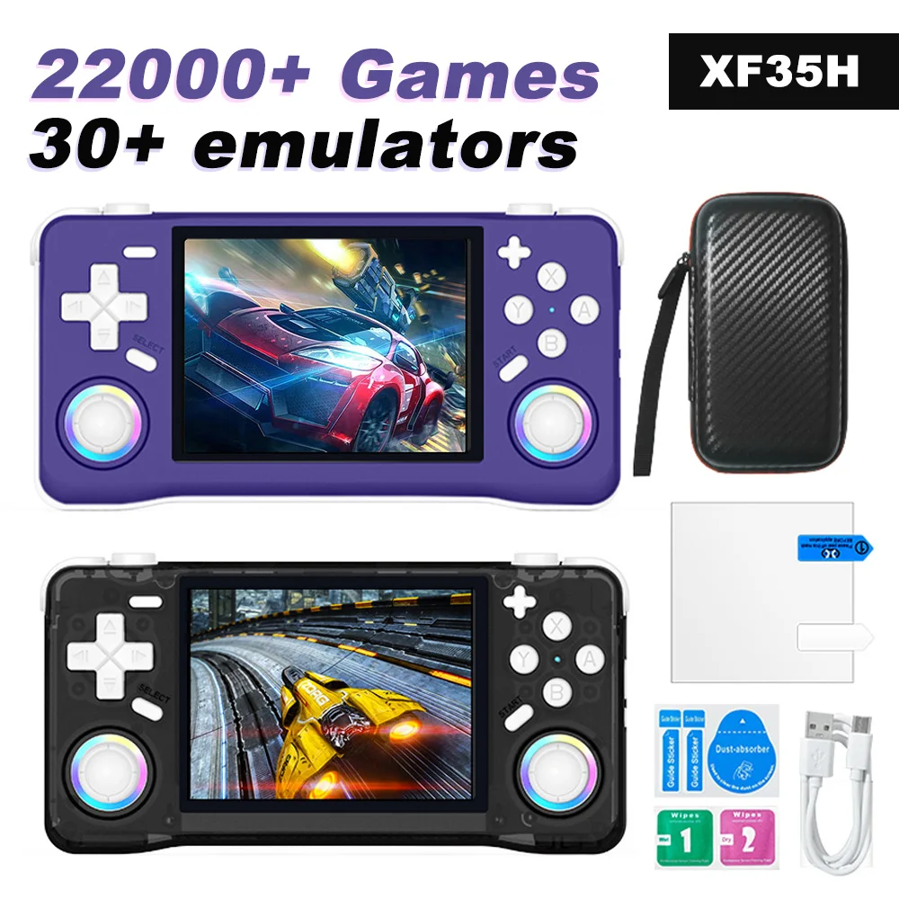 La console per videogiochi portatile retrò XF35H è dotata di sistema Linux, schermo IPS da 3,5 pollici e dimensioni tascabili._voghion.com