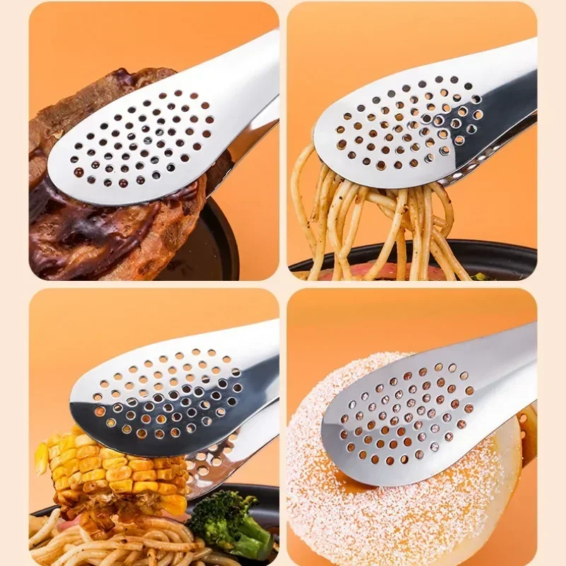Stainless Steel Food Clip Beef Bread BBQ Clips Portable Picnic Barbecue Cooking Tools Kitchen BBQ Accessories