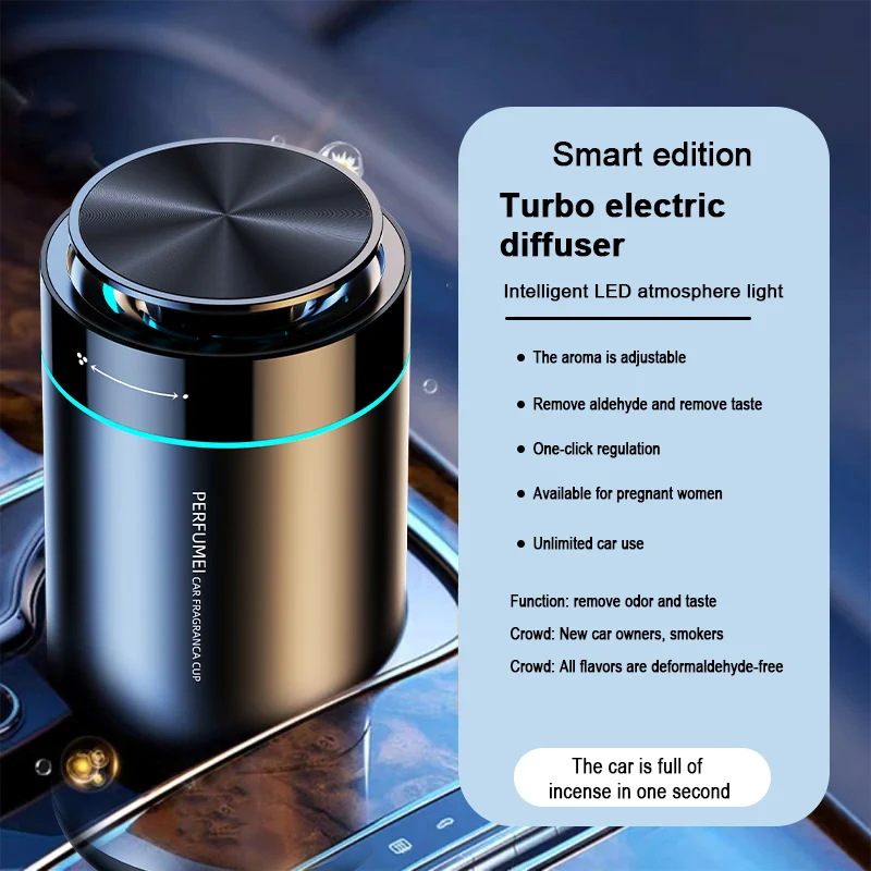 Car freshensers Diffuser Fragrance Solar Automatic Rotation Powered Supplies Ceramic Base Aromatherapy Diffuser Oil Ornaments air freshener