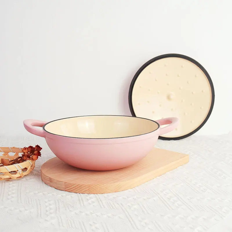 Cacerola de 26cm de hierro fundido esmaltado para Horno Holandés