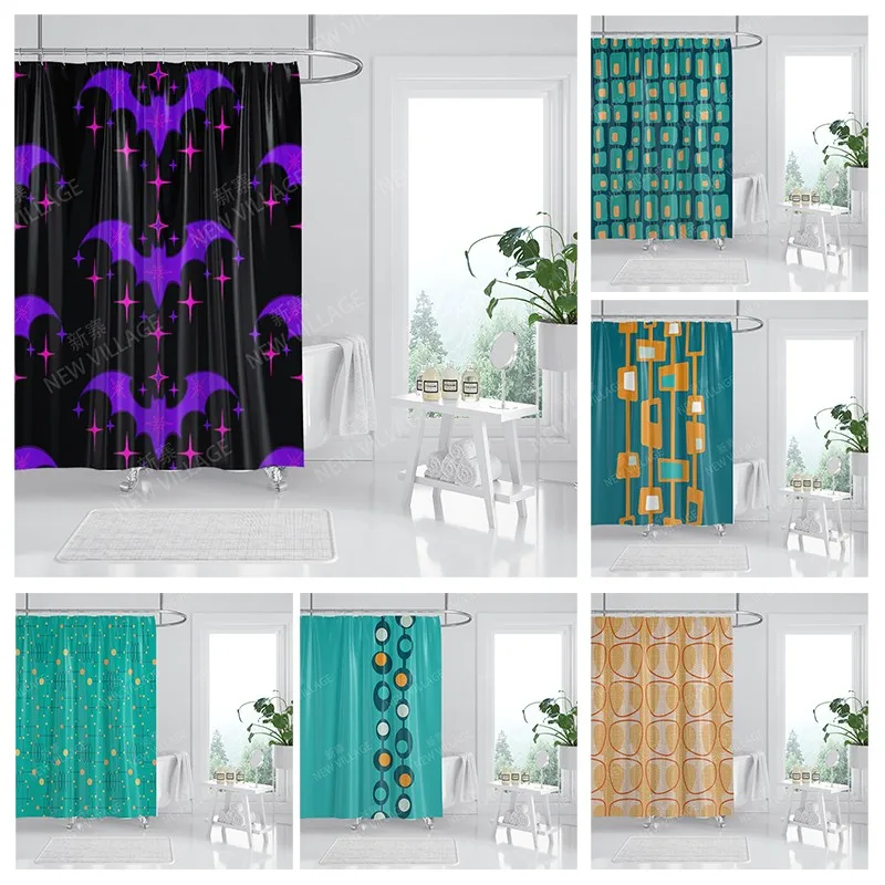

Waterproof fabric shower curtains Bathroom curtain accessories Bath curtain for shower 180x200 240*200 boho decoration abstract