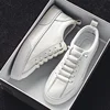 White Sneakers for Men Fashion Casual Lace Up Round Toe Flat mens Running Sport Shoes Zapatillas Deportivas Hombre 2024