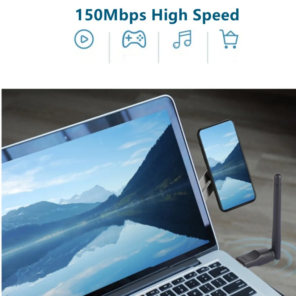 미니 USB Wifi 어댑터 MT7601 802.1b/g/n 안테나 150Mbps 무선 수신기 동글 네트워크 카드 노트북 TV 박스 Wi-Fi 동글 2.5Ghz