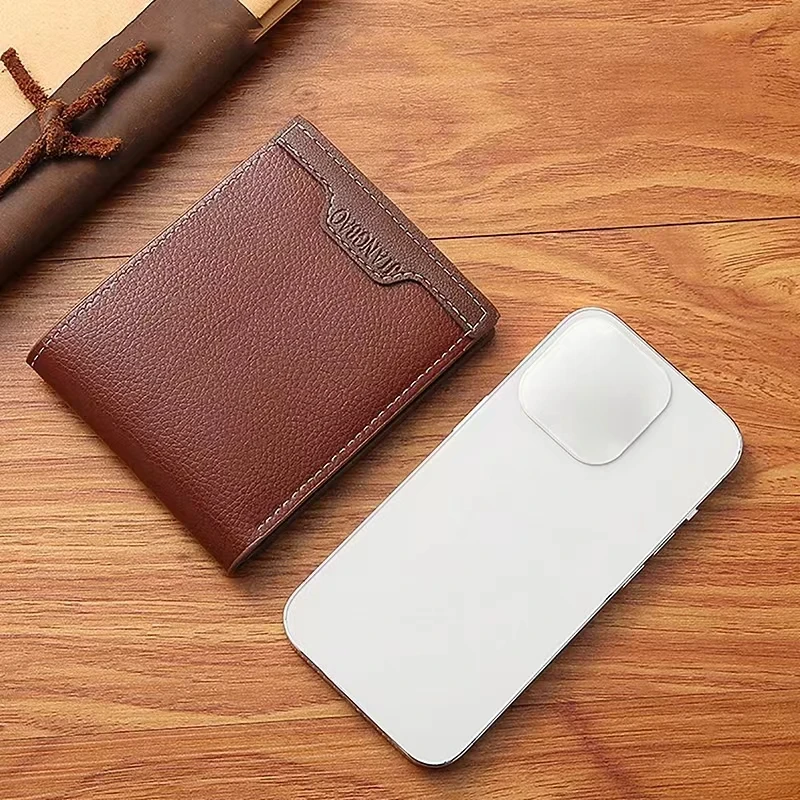 Vintage Foldable Wallet For Men Minimalist Soft PU Leather Purse Credit Card Holder Money Change Pouch Man Birthday Gift leather bifold wallet
