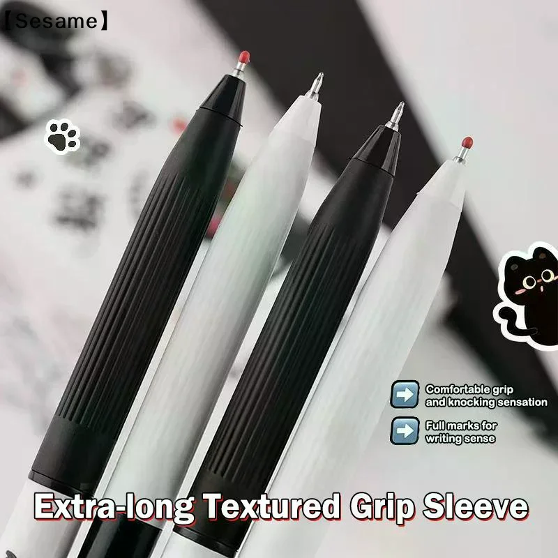개폐식 고양이 발 펜 검정 잉크 0.5mm 카와이 스타일 부드러운 필기감 학교 사무용품 선물