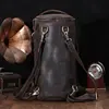 Luufan Unique Design Leather Backpack For Men Vintage Crazy Horse Leather Bucket Daypack Large Male Travel Bag Male Backpacks 4