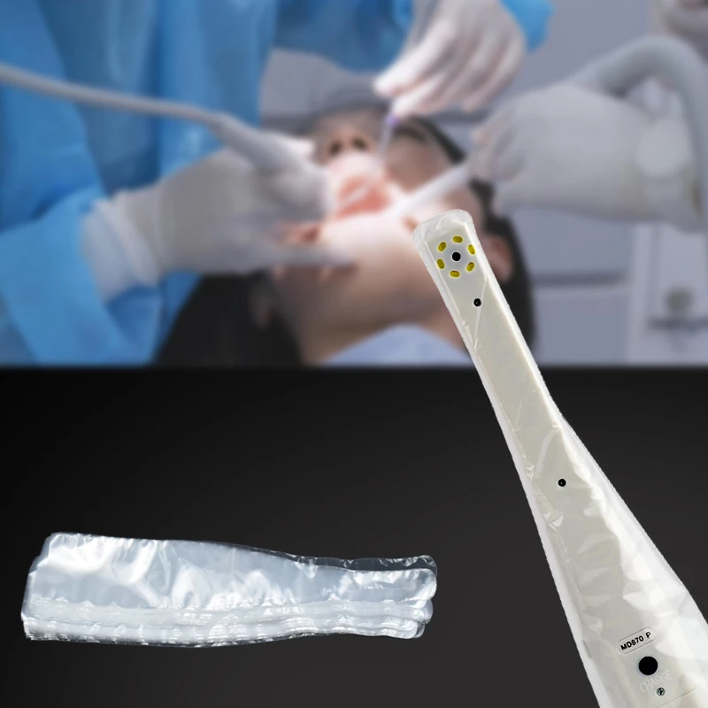 

100Pcs Dental Disposable Endoscope Film Dental Handle Sleeve Protective Film Isolation Protective Sleeve Dentistry Materials