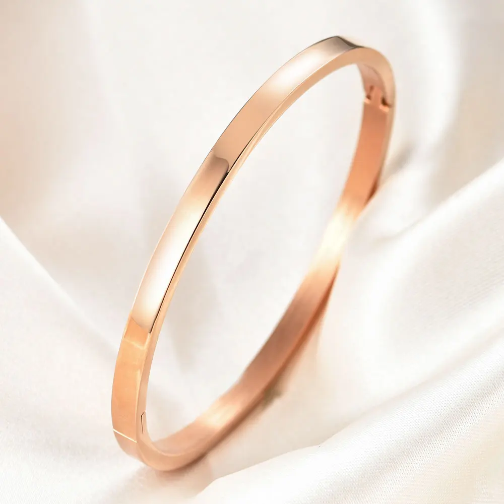 4mm Stainless Steel Glossy Stackable Thin Bangle Bracelet for Women Solid Plain Polished Bracelet Gifts bangle bracelet,stainless steel bracelet