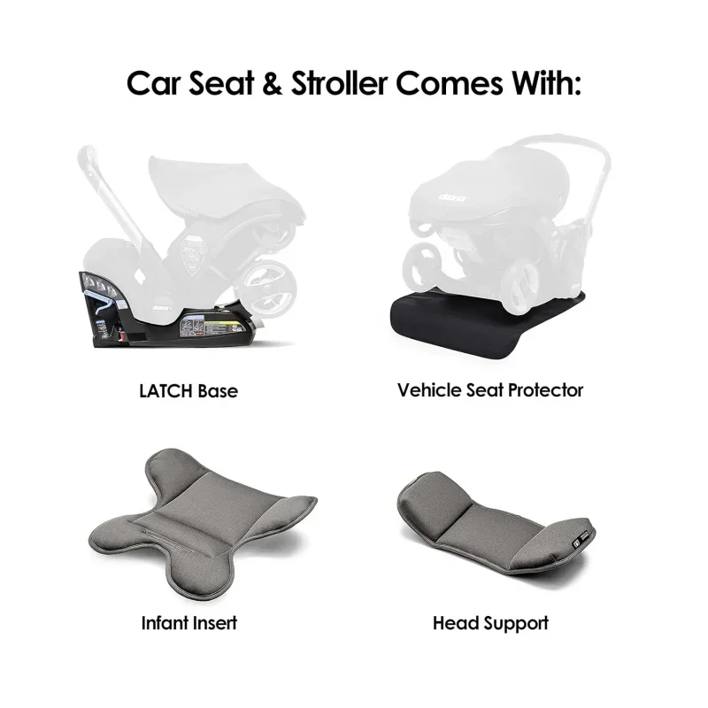 Infant Car Seat infant car seat & Latch Base-Rear Facing Car Seat to Stroller in Seconds-US Version Nitro Black