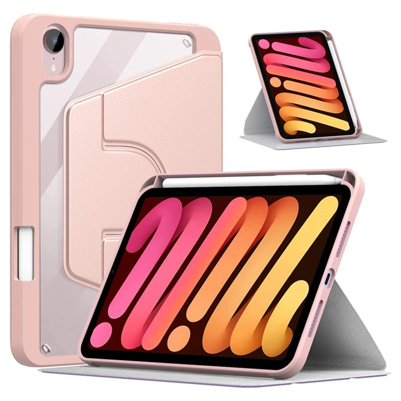tablet chargers Soft TPU 360 Rotatable Case for iPad Mini 6 2021 Magnetic Smart Cover Funda for iPad Mini 6th Generation 8.3 inch Pencil Holder best tablet stand