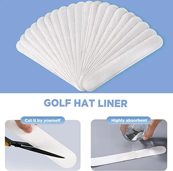 Baseball Cap Hat Sweat Absorber Invisible Sweat Absorber Liner Pads Summer Anti-dirty Absorbing Sweat Sweatband Hat Size Reducer Strip Stickers