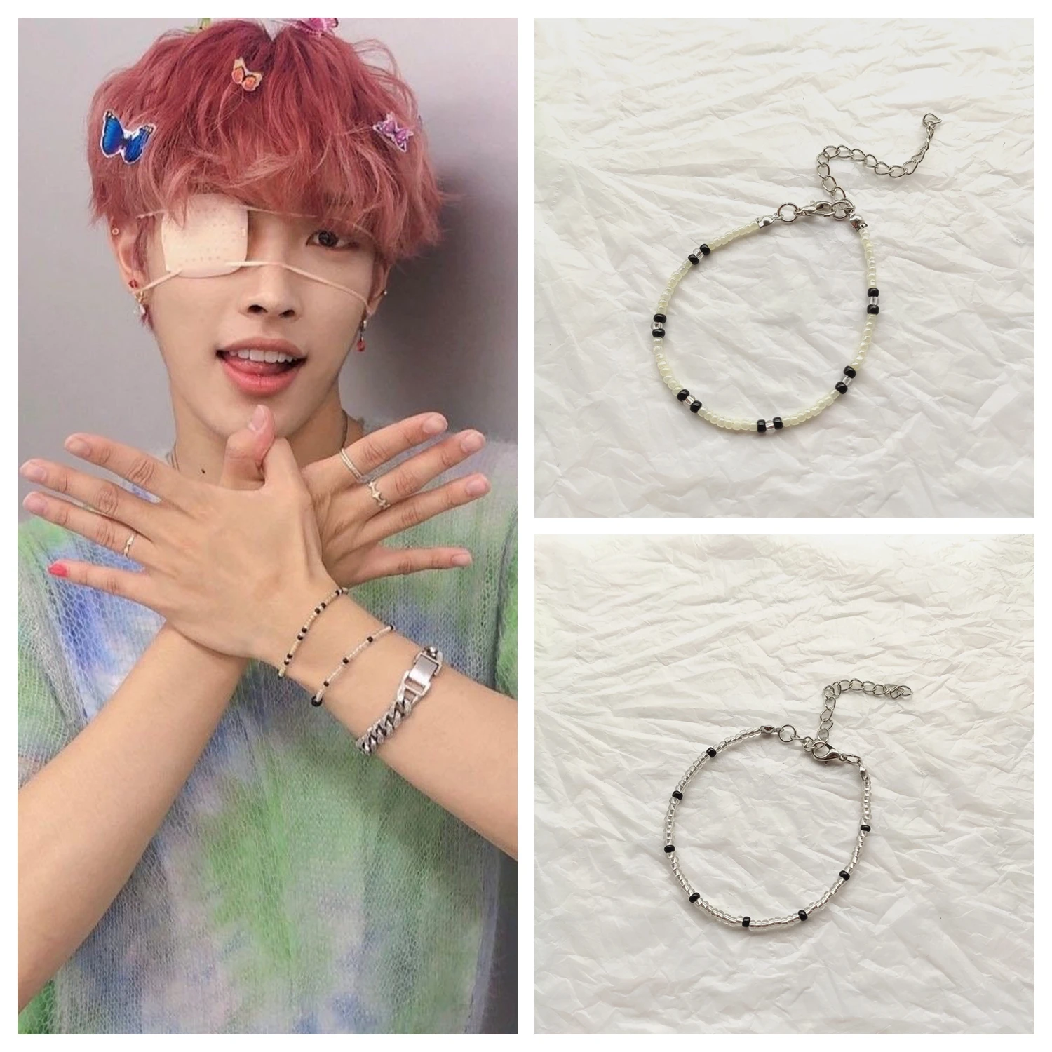 Kpop Ateez Kim Hongjoong Jewelry Same Beaded Bracelets Adjustable Atiny  Boho Jewelry For Fans Cute Charm Bracelets - Bracelets - AliExpress