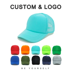 2024 New Solid Color Custom Logo Baseball Caps Unisex Summer Fashion Splicing Mesh Breathable Sunscreen Truck Driver Hats