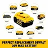 100% new For Dewalt DCB200 20V 18.0Ah Replacement Battery Compatible with For Dewalt 20V 18 v and 20 Vot Tools For Dewalt 4