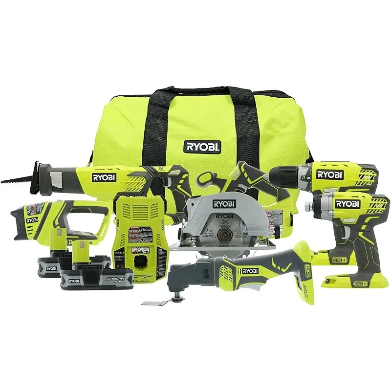 

RYOBI P884 18-Volt ONE+ Lithium-Ion Combo Kit (6-Tools) US