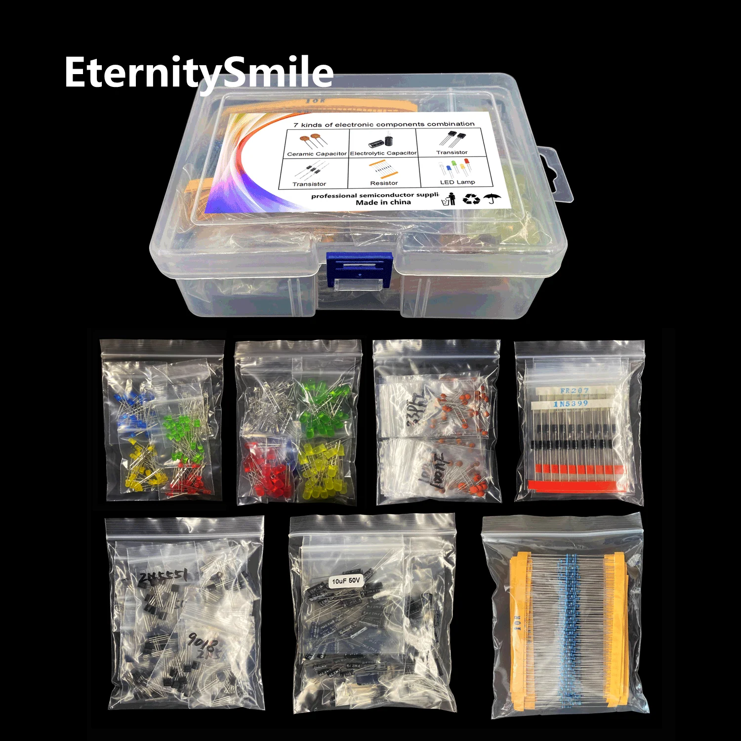 7 Value Components Big Kit 3/5mm Led Diodes And Triodes Ceramics