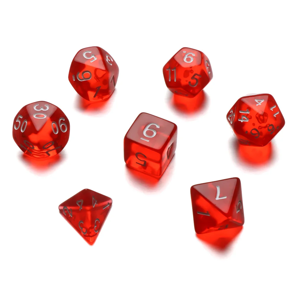 7Pcs/Set Gifts Multifaceted Party Supplies Game Accessory Board Game Leisure Entertainment Toys Dice Set