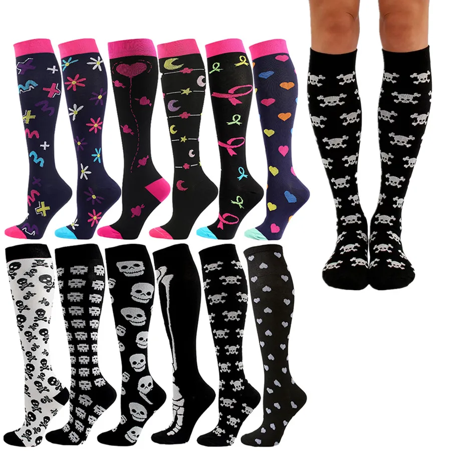 1/12 Pairs Men Women Compression Socks for Exercise Training Running ...