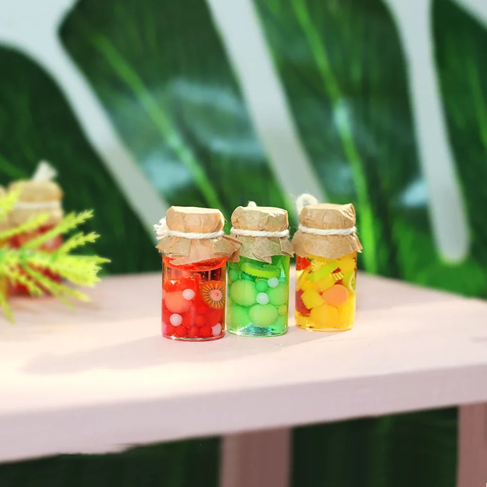 

1/12 Doll House Miniature Canned Fruit Simulation Can Model Toy Mini Kitchen Decoration Dollhouse Accessories