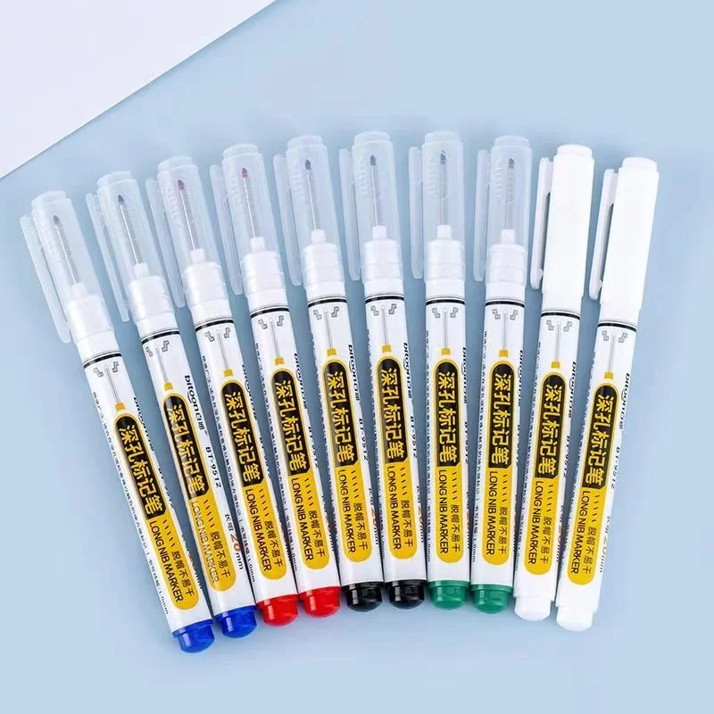 8pcs/set Deep Hole Long Head Markers Extended Nib 20MM  for Woodworking Metal Multi-functional Ceramic Tile Marking, Hardware 3