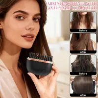 Nouveau Mini Lisseur Portable Rechargeable 2026 – Brosse Lissante Anti-Brûlure Sans Fil à Chargement USB 3