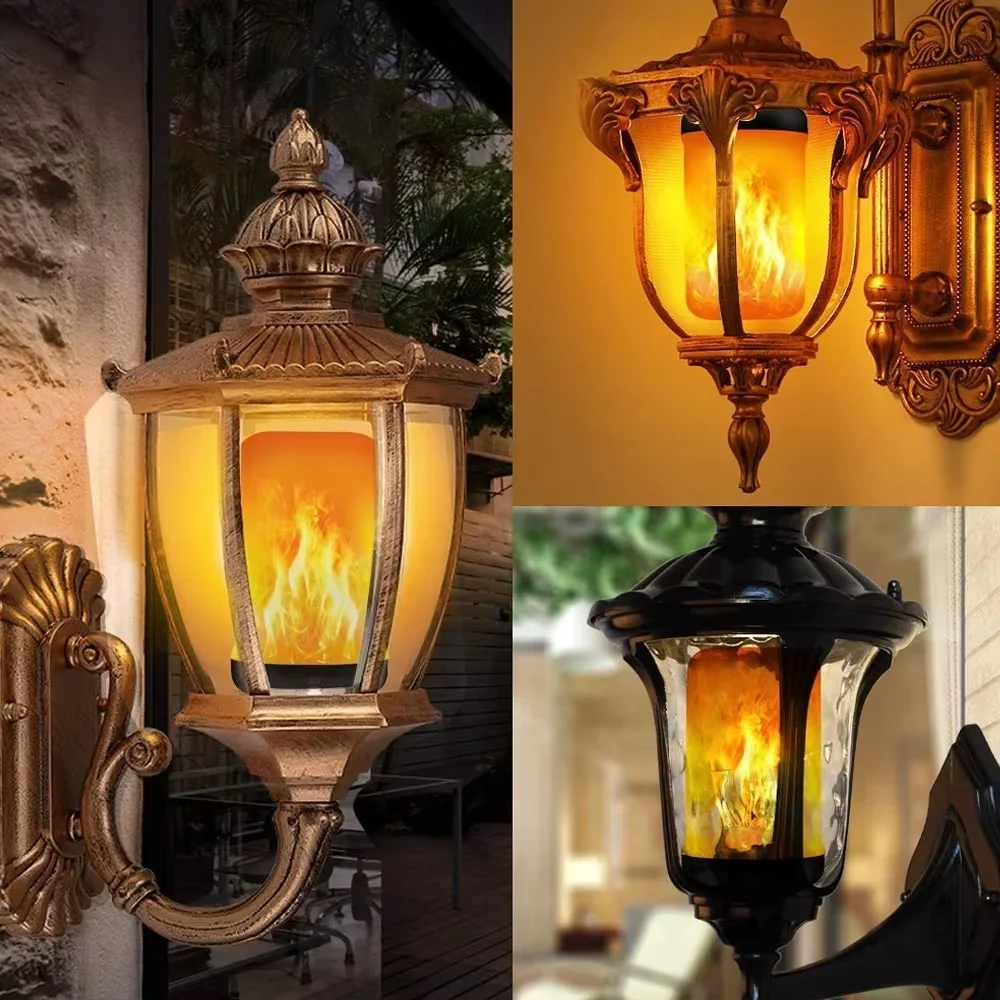 LED Light Bulbs B22/E27 Flame Effect 4 Modes Flickering Fire Simulation For Home Garden Party Bar Festival & Outdoor Decor