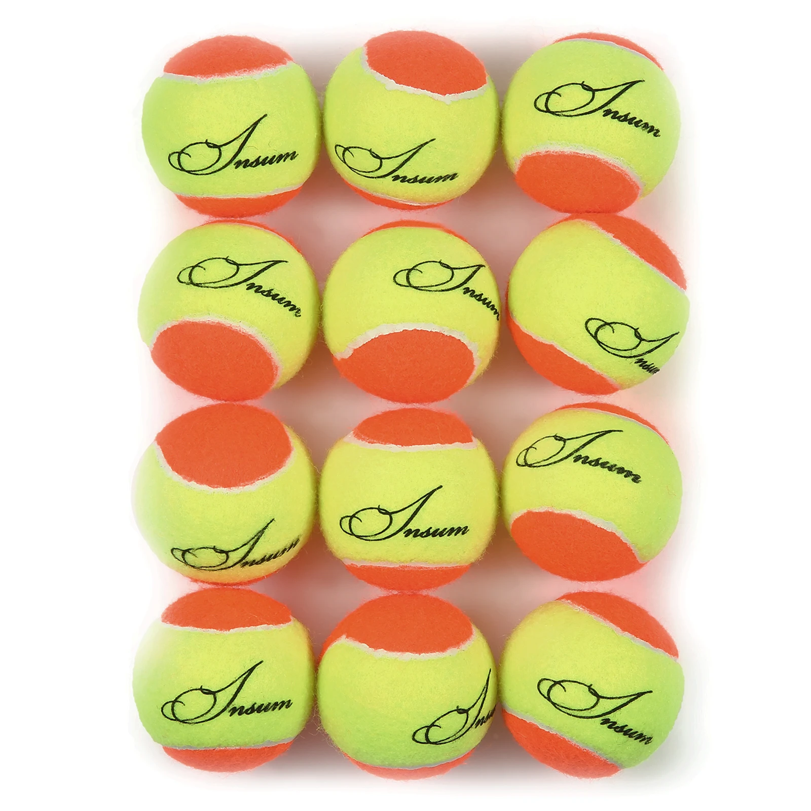 Tennis Balls Green Dot Tennis Balls-25% Low Compression Stage Ball for Beginners Kids Training Practising Playing Balls