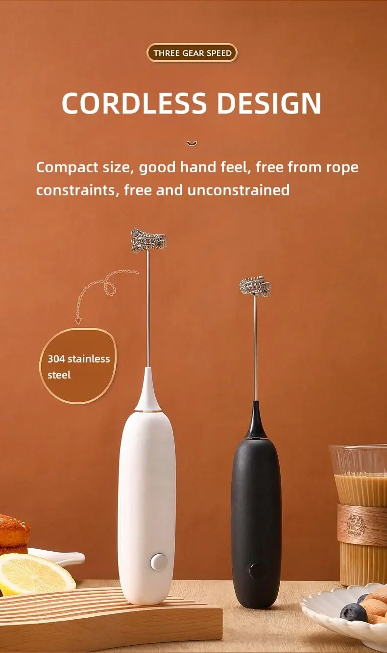 Description Picture 5 of itemManual Egg Beaters Handheld Mini Cappuccino Coffee Frothers Multifunction Egg Milk Chocolate Mixer Portable Kitchen Whisk Tools