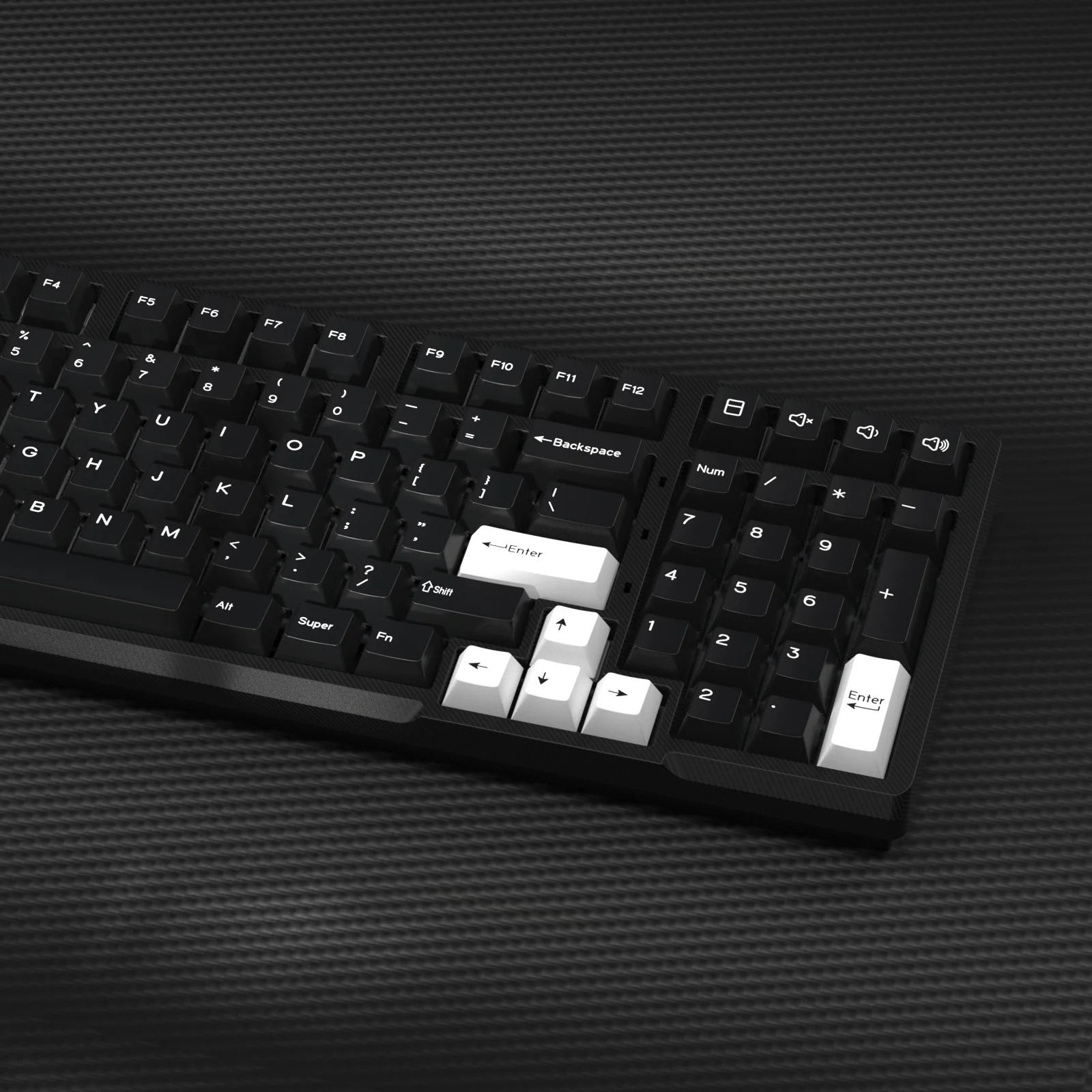 gmk wob キーキャップセット GMK CYL WoB | Classic White on Black Keycap Set