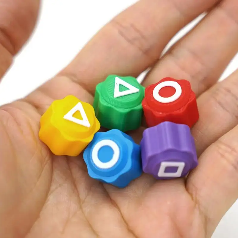 Korean Folk Game Sets Dice Party Game Props Square Circl-e Triangle Family Stone Catching Props Gonggi Jack Set For Kid