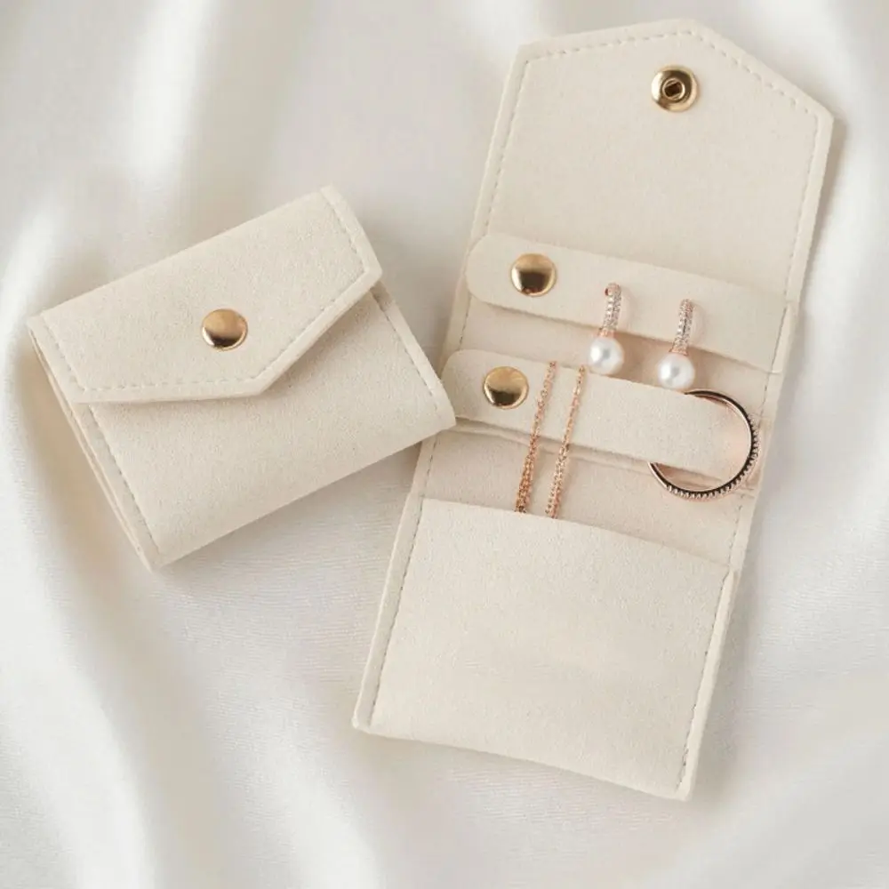 Solid Color Velvet Jewelry Display Bag Portable Container Necklace Ring Bag Jewelry Display Jewelry Case Earring Organizer