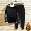 Men's Two-piece Tracksuit Golden Velvet Set Thickened Winter Double-sided Velvet Suit 4