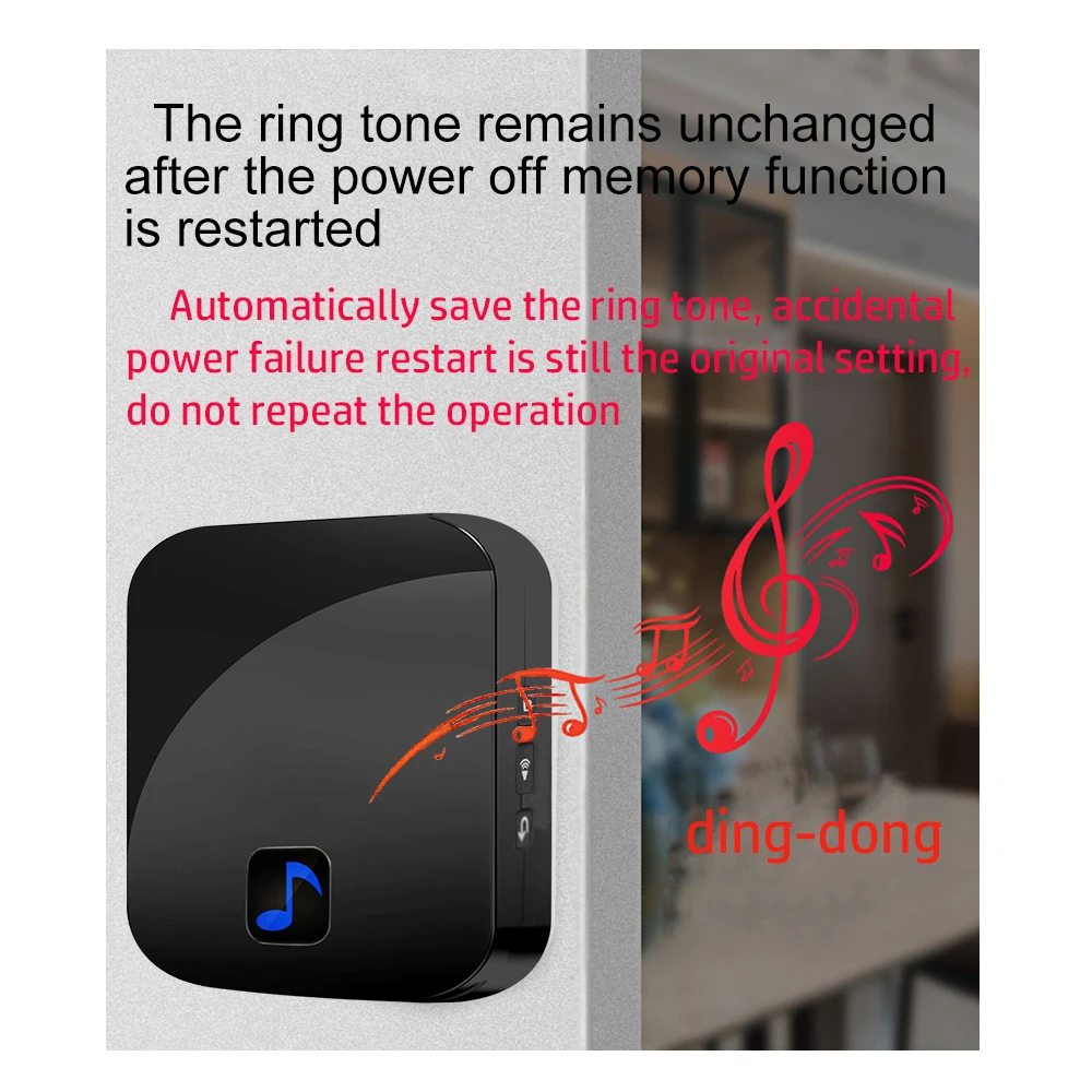 EU Plugs Wireless Receiver Restaurant Pager Waiter Call 433MHz for Cafe Office Bar Wireless Call Function