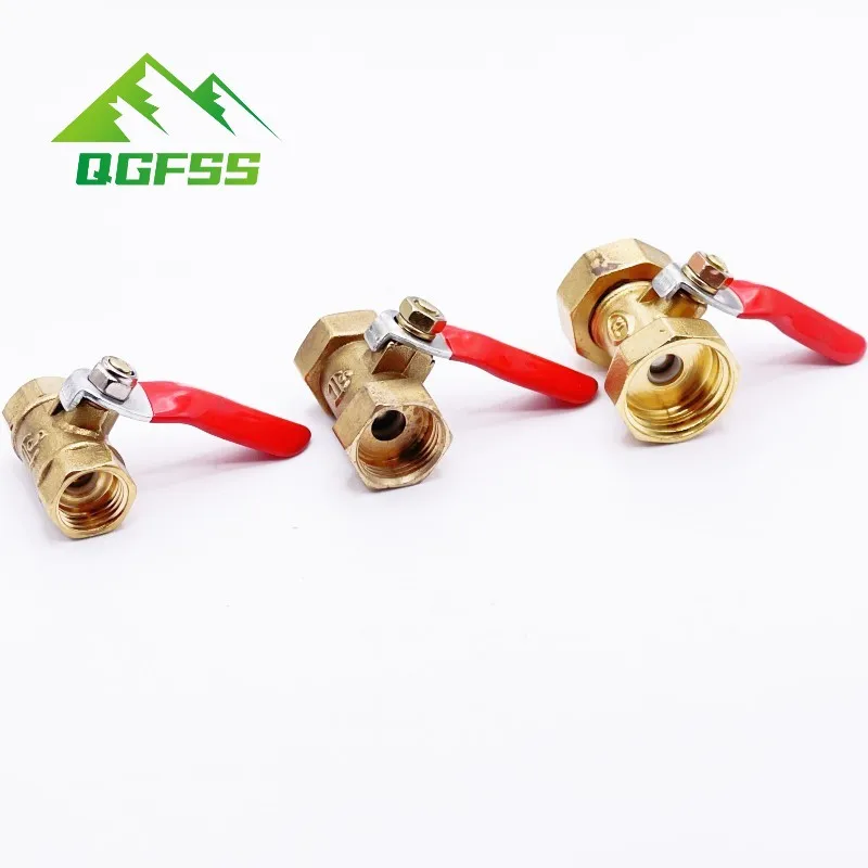 

Pneumatic 1/4'' 3/8'' 1/2'' BSP Female Thread Mini Ball Valve Brass Connector Joint Copper Fitting Coupler Adapter Water, Air